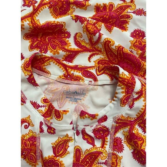 Cabana Life Paisley Tunic Top Size Large - Picture 2 of 6